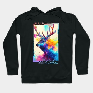 Stag Deer Animal Discovery Adventure Nature Planet Earth Paint Hoodie